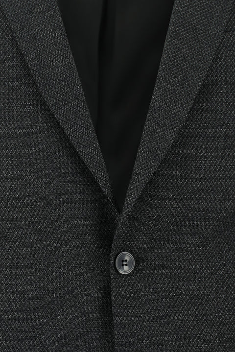 Koyu Antrasit 6 Drop Regular Fit Standart Kesim Desenli Takım Elbise