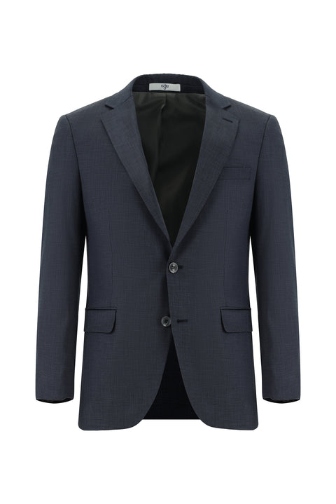 Koyu Füme 7 Drop Super Slim Fit Eksra Dar Kesim Desenli Takım Elbise