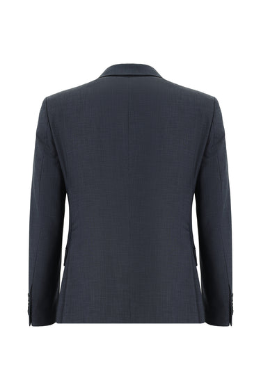 Koyu Füme Super Slim Fit Ekstra Dar Kesim Klasik Desenli Takım Elbise