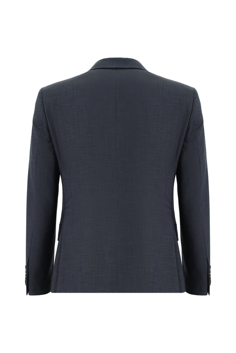 Koyu Füme 7 Drop Super Slim Fit Eksra Dar Kesim Desenli Takım Elbise