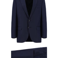 Açık Lacivert 4 Drop Relaxed Fit Rahat Kesim Desenli Takım Elbise