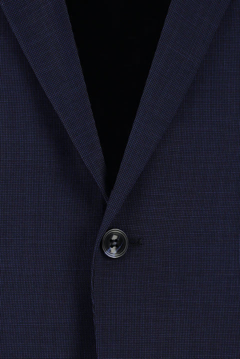 Light Navy Blue 4-Drop Relaxed Fit Patterned Suit