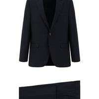 Koyu Lacivert 4 Drop Relaxed Fit Rahat Kesim Desenli Takım Elbise