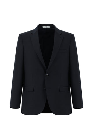  Koyu Lacivert 4 Drop Relaxed Fit Rahat Kesim Desenli Takım Elbise