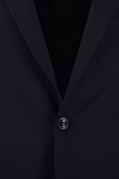 Dark Navy 7 Drop Super Slim Fit Extra Narrow Cut Patterned Suit