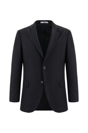  Koyu Antrasit Regular Fit Klasik Desenli Takım Elbise