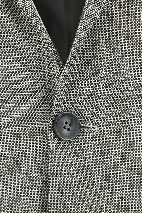 Açık Gri 7 Drop Slim Fit Dar Kesim Desenli Takım Elbise