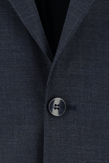  Koyu Lacivert Slim Fit Dar Kesim Klasik Desenli Takım Elbise