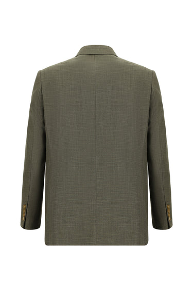  Koyu Bej Super Slim Fit Ekstra Dar Kesim Klasik Desenli Takım Elbise