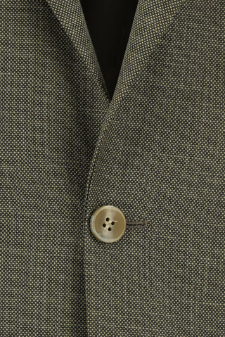  Koyu Bej Relaxed Fit Rahat Kesim Klasik Desenli Takım Elbise