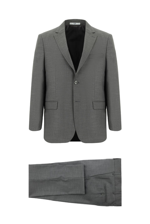 Koyu Vizon 4 Drop Relaxed Fit Rahat Kesim Desenli Takım Elbise