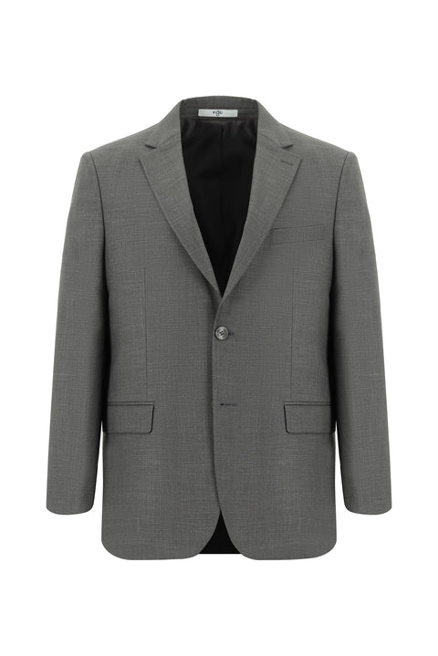 Koyu Vizon 4 Drop Relaxed Fit Rahat Kesim Desenli Takım Elbise