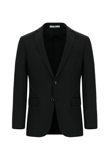 Siyah Super Slim Fit Ekstra Dar Kesim Klasik Desenli Takım Elbise