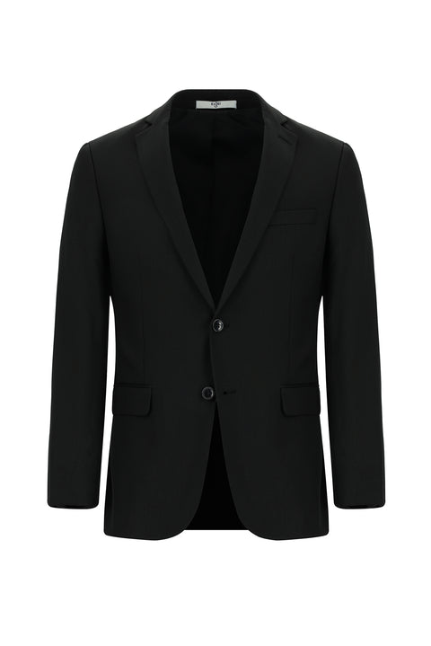 Siyah 7 Drop Slim Fit Dar Kesim Desenli Takım Elbise