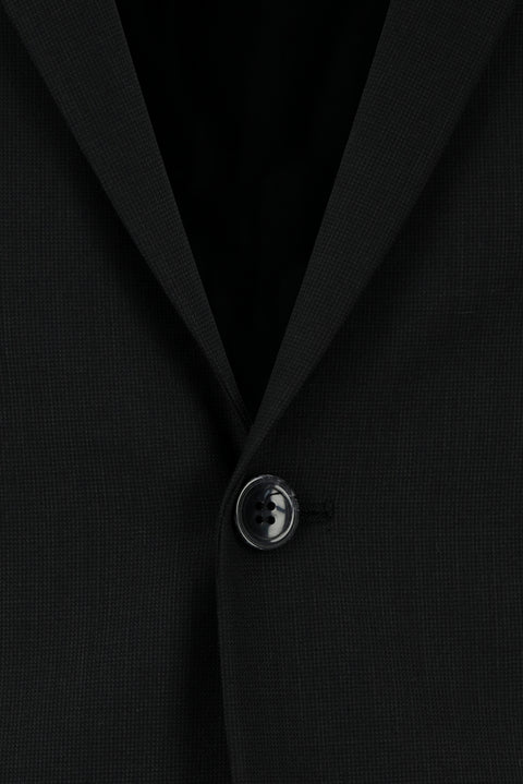 Siyah 7 Drop Slim Fit Dar Kesim Desenli Takım Elbise