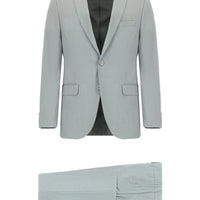Light Gray 7 Drop Slim Fit Patterned Suit