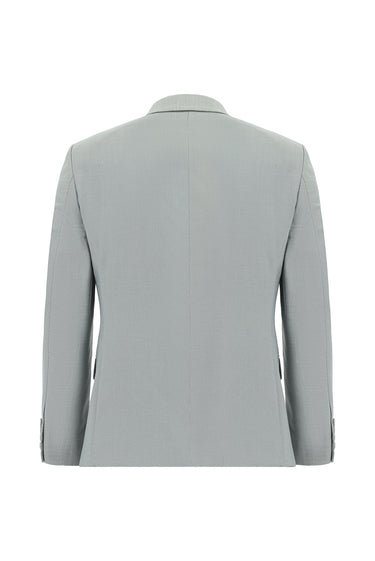  Açık Gri Super Slim Fit Ekstra Dar Kesim Klasik Desenli Takım Elbise