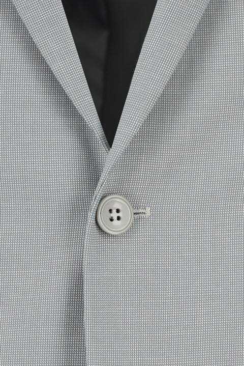 Açık Gri 7 Drop Super Slim Fit Eksra Dar Kesim Desenli Takım Elbise