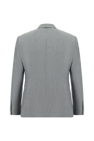  Orta Füme Slim Fit Dar Kesim Klasik Desenli Takım Elbise