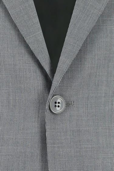Orta Füme Super Slim Fit Ekstra Dar Kesim Klasik Desenli Takım Elbise