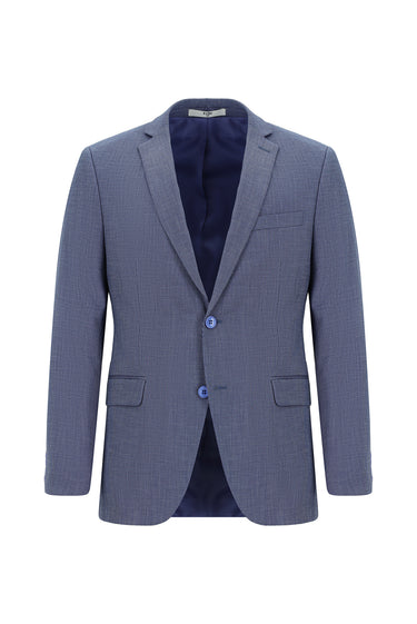  Açık Lacivert Super Slim Fit Ekstra Dar Kesim Klasik Desenli Takım Elbise