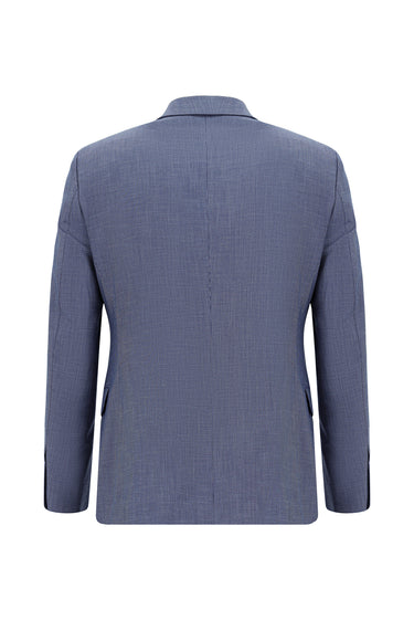  Açık Lacivert Super Slim Fit Ekstra Dar Kesim Klasik Desenli Takım Elbise