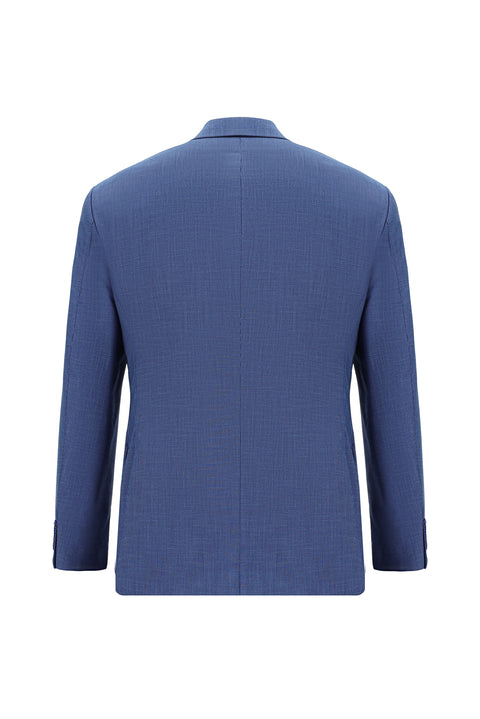 Medium Navy 6 Drop Regular Fit Standard Cut Patterned Suit