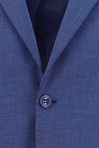  Orta Lacivert Slim Fit Dar Kesim Klasik Desenli Takım Elbise