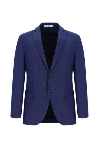  Koyu Lacivert Super Slim Fit Ekstra Dar Kesim Klasik Desenli Takım Elbise