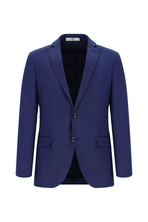 Dark Navy 7 Drop Slim Fit Patterned Suit
