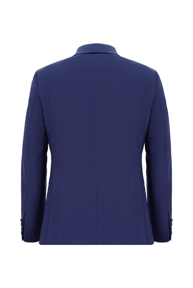  Koyu Lacivert Super Slim Fit Ekstra Dar Kesim Klasik Desenli Takım Elbise