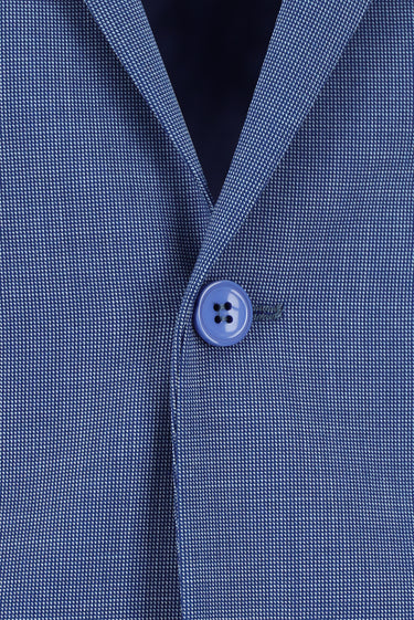  Koyu Mavi  Super Slim Fit Ekstra Dar Kesim Klasik Desenli Takım Elbise