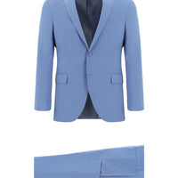 Mavi Super Slim Fit Ekstra Dar Kesim Klasik Desenli Takım Elbise