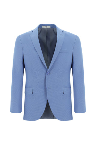  Mavi Super Slim Fit Ekstra Dar Kesim Klasik Desenli Takım Elbise