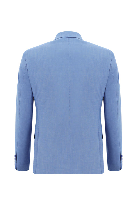 Mavi 7 Drop Super Slim Fit Eksra Dar Kesim Desenli Takım Elbise