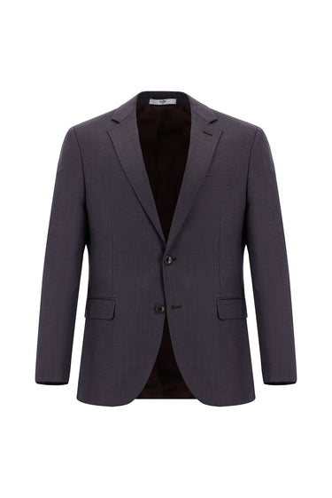  Acı Kahve Regular Fit Klasik Desenli Takım Elbise