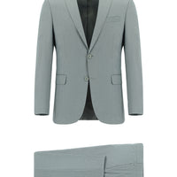 Sage Green 6 Drop Regular Fit Standard Cut Patterned Suit