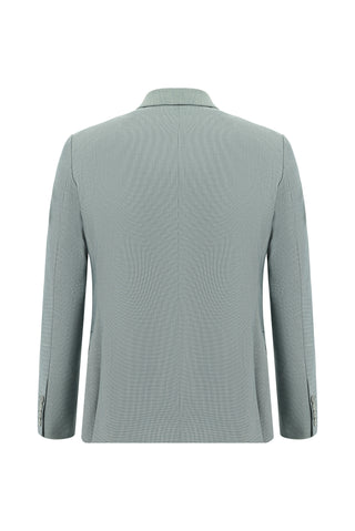  Çağla Yeşili Super Slim Fit Ekstra Dar Kesim Klasik Desenli Takım Elbise