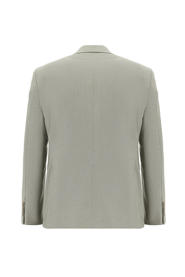  Yağ Yeşili-Olive Slim Fit Dar Kesim Klasik Desenli Takım Elbise