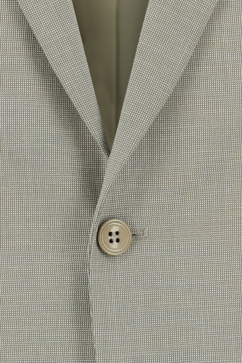 Yağ Yeşili-Olive 7 Drop Slim Fit Dar Kesim Desenli Takım Elbise