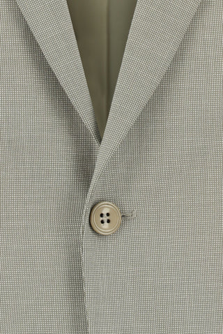  Yağ Yeşili-Olive 7 Drop Slim Fit Dar Kesim Desenli Takım Elbise
