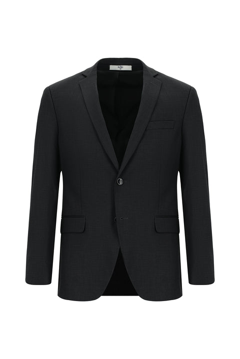 Koyu Antrasit 6 Drop Regular Fit Standart Kesim Desenli Takım Elbise