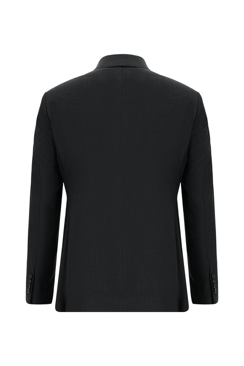 Koyu Antrasit 7 Drop Super Slim Fit Eksra Dar Kesim Desenli Takım Elbise
