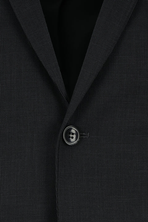 Koyu Antrasit 7 Drop Slim Fit Dar Kesim Desenli Takım Elbise