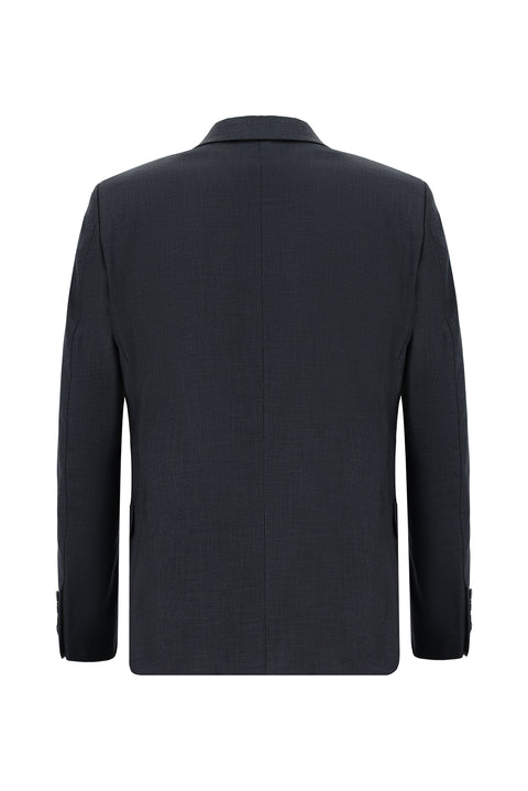 Orta Antrasit 7 Drop Super Slim Fit Eksra Dar Kesim Desenli Takım Elbise