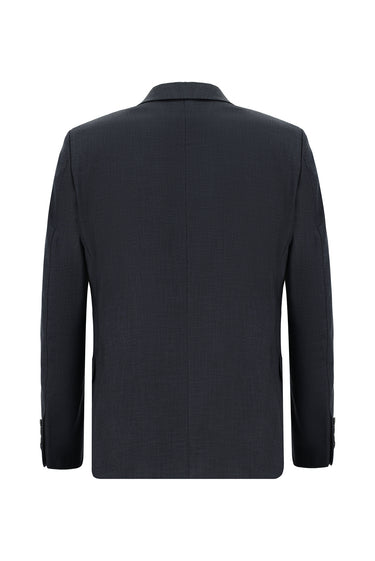 Orta Antrasit Super Slim Fit Ekstra Dar Kesim Klasik Desenli Takım Elbise