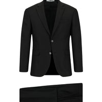 Siyah 7 Drop Slim Fit Dar Kesim Desenli Takım Elbise