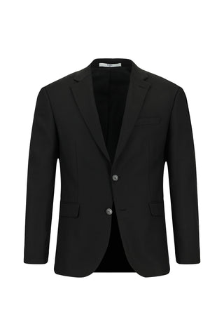  Siyah 7 Drop Slim Fit Dar Kesim Desenli Takım Elbise