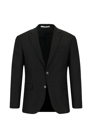 Siyah Regular Fit Desenli Klasik Takım Elbise