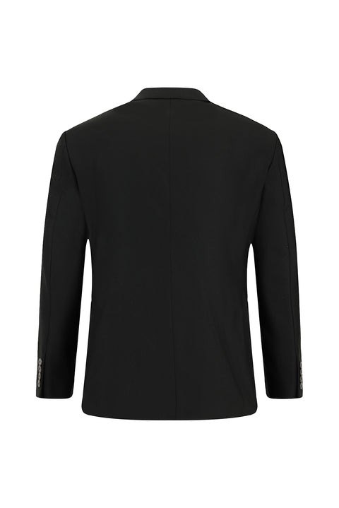 Siyah 7 Drop Slim Fit Dar Kesim Desenli Takım Elbise